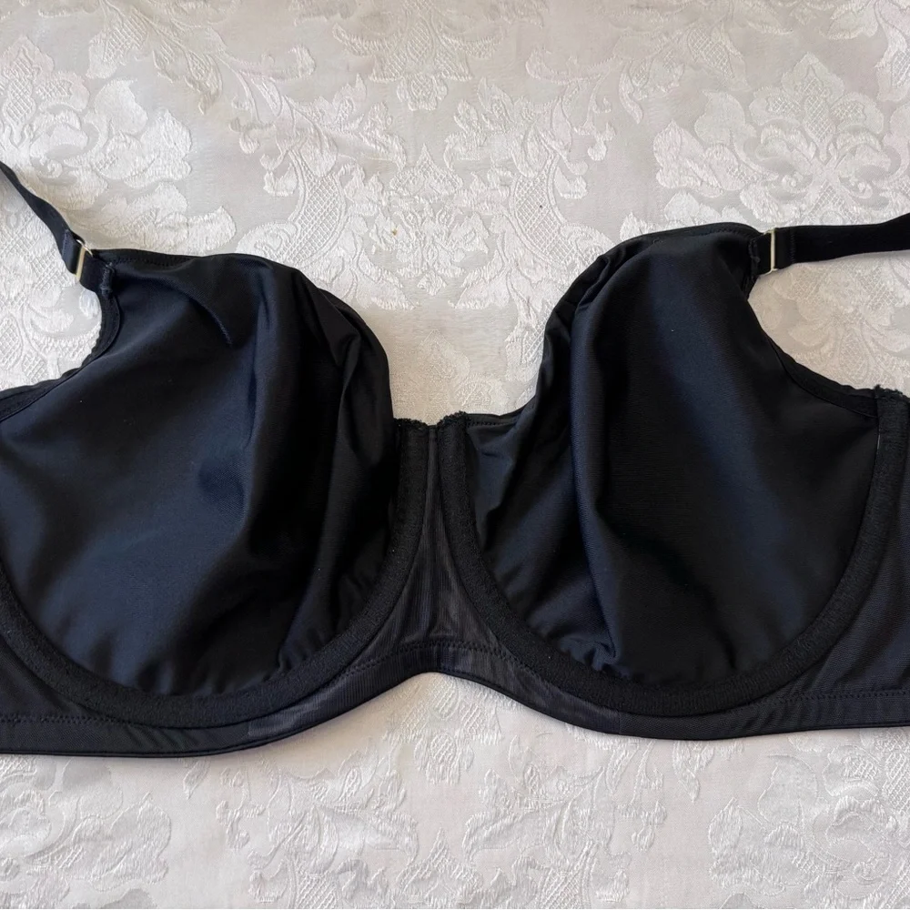 Cacique Bra Unlined‎ Balconstts Size 38H Black Underwire Lingerie Sexy